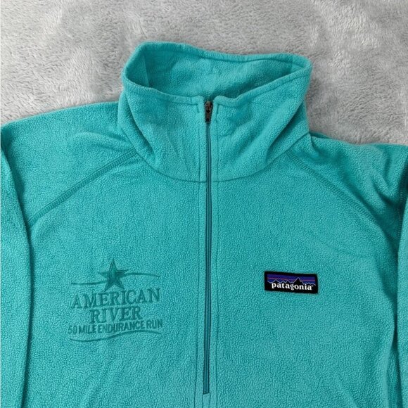 Patagonia Blue Fleece Quarter Zip Sweater - Women’s Size Small - 25420 - Picture 13 of 14